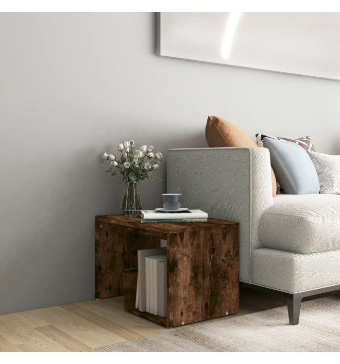 Table d'appoint Chêne fumé 59x36x38 cm Bois d'ingénierie | Mobilier & Déco