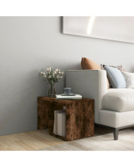 Table d'appoint Chêne fumé 59x36x38 cm Bois d'ingénierie | Mobilier & Déco