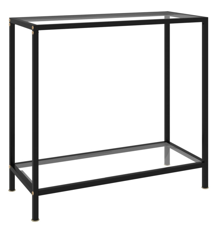 Table console Transparent 80x35x75 cm Verre trempé | Mobilier & Déco