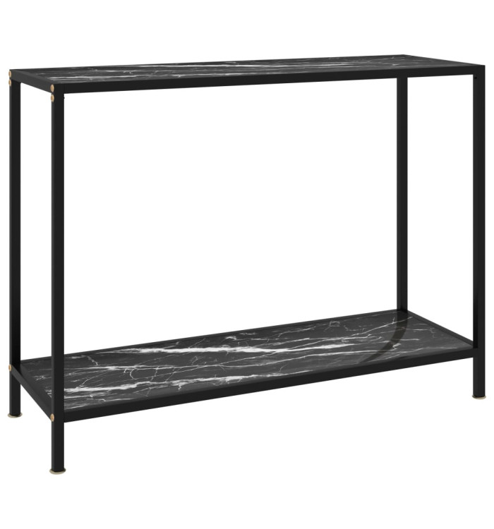 Table console Noir 100x35x75 cm Verre trempé | Mobilier & Déco
