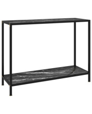 Table console Noir 100x35x75 cm Verre trempé | Mobilier & Déco