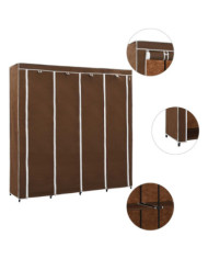 Garde-robe avec 4 compartiments Marron 175x45x170 cm | Mobilier & Déco