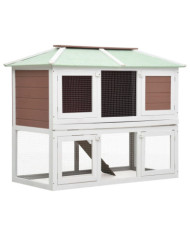 Cage double pour animaux Marron Bois | Mobilier & Déco
