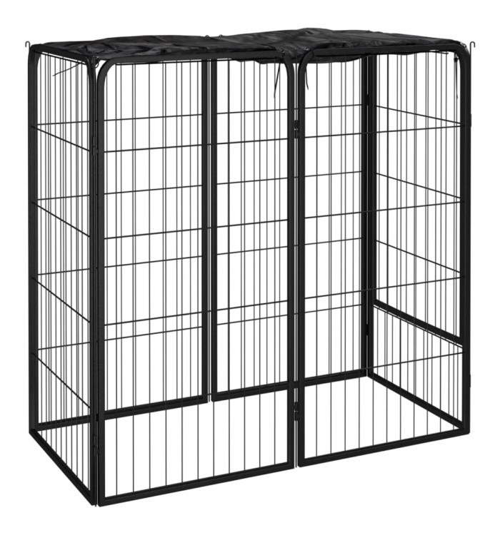 Parc pour chien 6 panneaux Noir 50x100cm Acier enduit de poudre | Mobilier & Déco