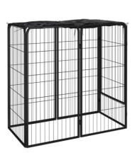 Parc pour chien 6 panneaux Noir 50x100cm Acier enduit de poudre | Mobilier & Déco