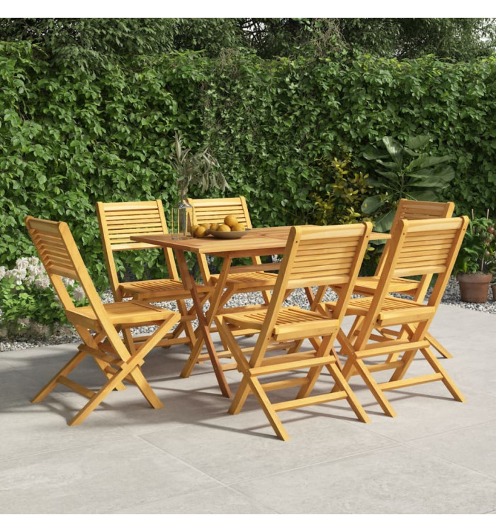 Chaises de jardin pliantes lot de 6 47x62x90cm bois massif teck | Mobilier & Déco