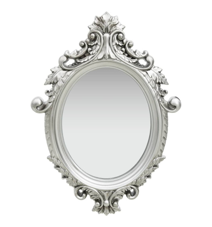 Miroir mural style château 56x76 cm Argenté | Mobilier & Déco