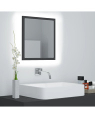 Miroir à LED de salle de bain Gris 40x8,5x37 cm Acrylique | Mobilier & Déco