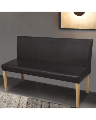 Banc 139,5 cm Marron foncé Similicuir | Mobilier & Déco