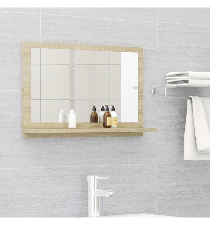 Miroir salle de bain Chêne sonoma 60x10,5x37 cm Bois ingénierie | Mobilier & Déco