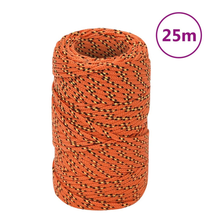 Corde de bateau Orange 2 mm 25 m Polypropylène | Mobilier & Déco