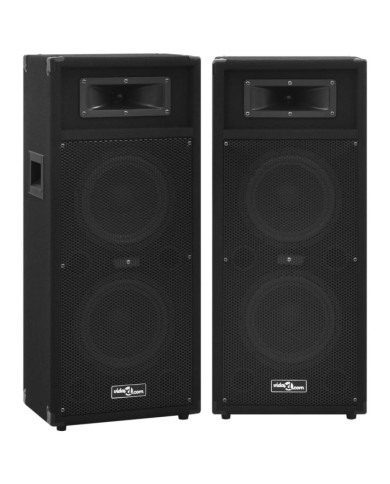 Haut-parleurs de scène passives professionnelles Hifi 2pcs noir | Mobilier & Déco