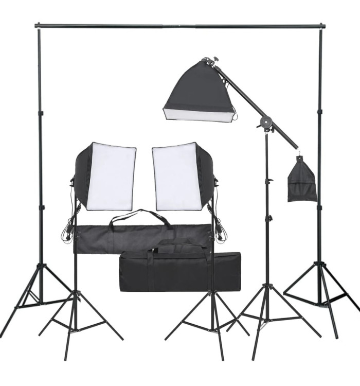 Kit de studio photo avec ensemble d'éclairage | Mobilier & Déco