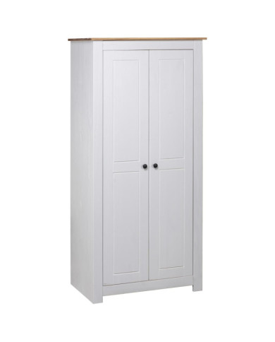 Garde-robe Blanc 80x50x171,5 cm Pin massif Assortiment Panama | Mobilier & Déco
