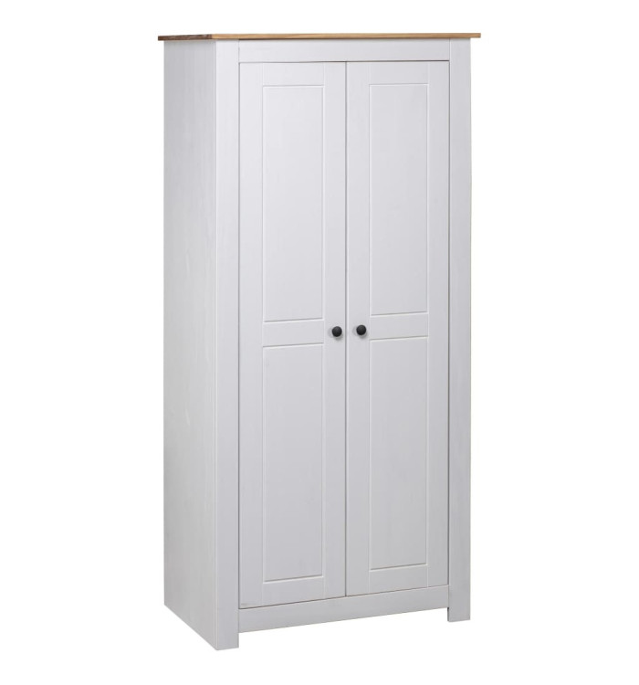 Garde-robe Blanc 80x50x171,5 cm Pin massif Assortiment Panama | Mobilier & Déco