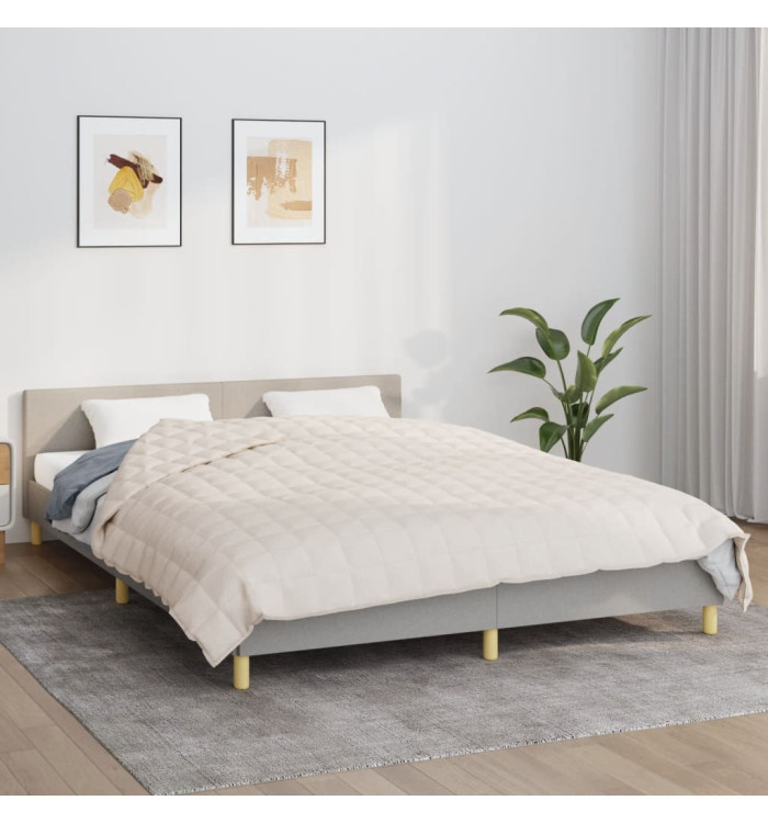 Couverture lestée Crème clair 220x240 cm 15 kg Tissu | Mobilier & Déco