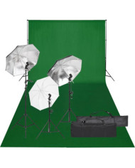 Kit de studio photo avec éclairage et toile de fond | Mobilier & Déco
