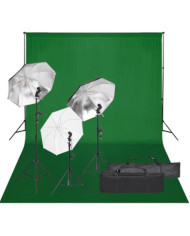 Kit de studio photo avec éclairage et toile de fond | Mobilier & Déco