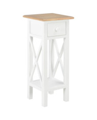 Table d'appoint Blanc 27 x 27 x 65,5 cm Bois | Mobilier & Déco