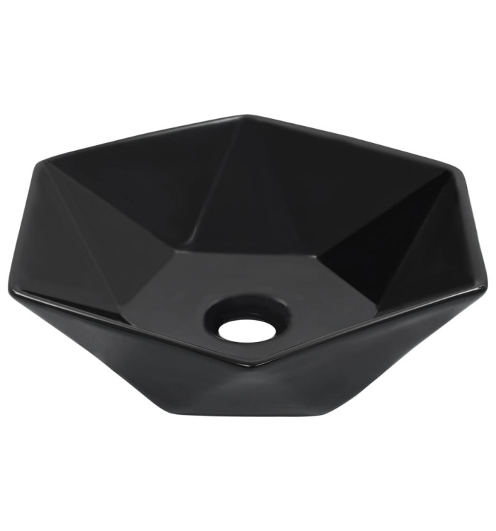 Lavabo 41x36,5x12 cm Céramique Noir | Mobilier & Déco