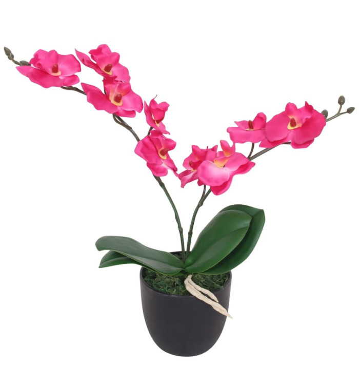 Plante artificielle avec pot Orchidée 30 cm Rouge | Mobilier & Déco