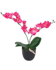 Plante artificielle avec pot Orchidée 30 cm Rouge | Mobilier & Déco