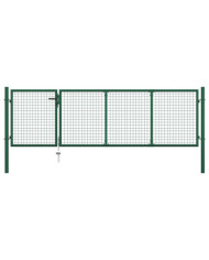 Portillon Acier 350x100 cm Vert | Mobilier & Déco