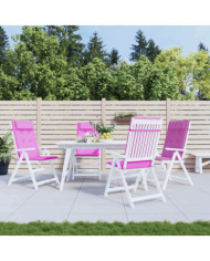 Coussins de chaise à dossier haut lot de 4 rose tissu oxford | Mobilier & Déco
