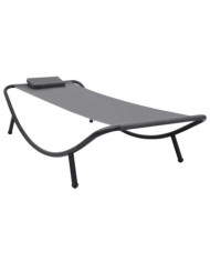 Lit de jardin Gris 200x90 cm Acier | Mobilier & Déco