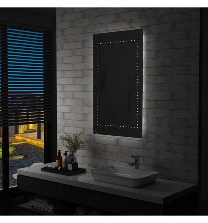 Miroir mural à LED pour salle de bains 60x100 cm | Mobilier & Déco