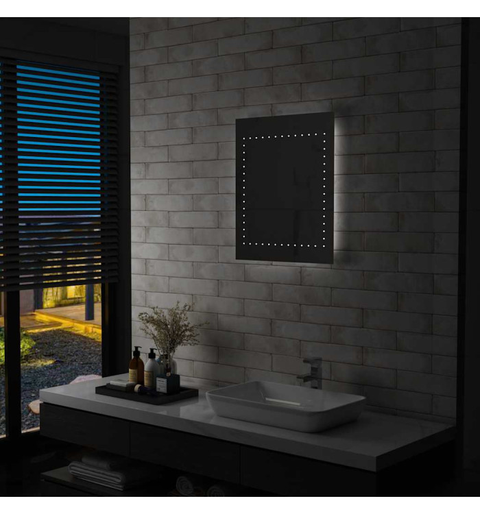 Miroir mural à LED pour salle de bains 50x60 cm | Mobilier & Déco