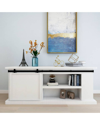 Kit mini de porte d'armoire coulissante Acier au carbone 183 cm | Mobilier & Déco
