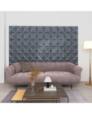 Panneaux muraux 3D 48 pcs 50x50 cm gris origami 12 m² | Mobilier & Déco
