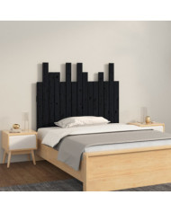 Tête de lit murale Noir 95,5x3x80 cm Bois massif de pin | Mobilier & Déco