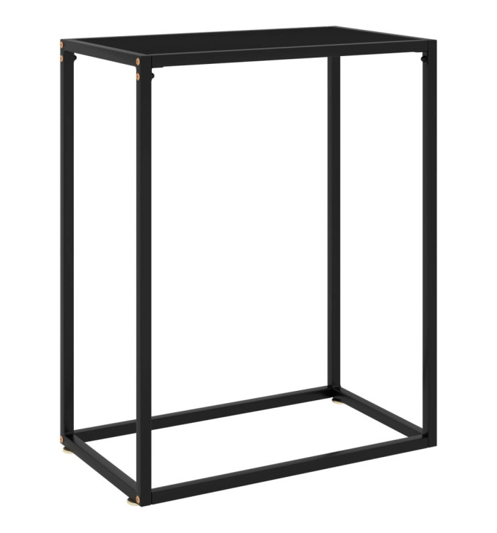 Table console Noir 60x35x75 cm Verre trempé | Mobilier & Déco