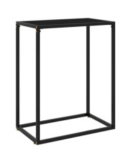 Table console Noir 60x35x75 cm Verre trempé | Mobilier & Déco