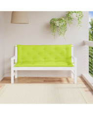 Coussins de banc de jardin lot de 2 vert vif tissu Oxford | Mobilier & Déco