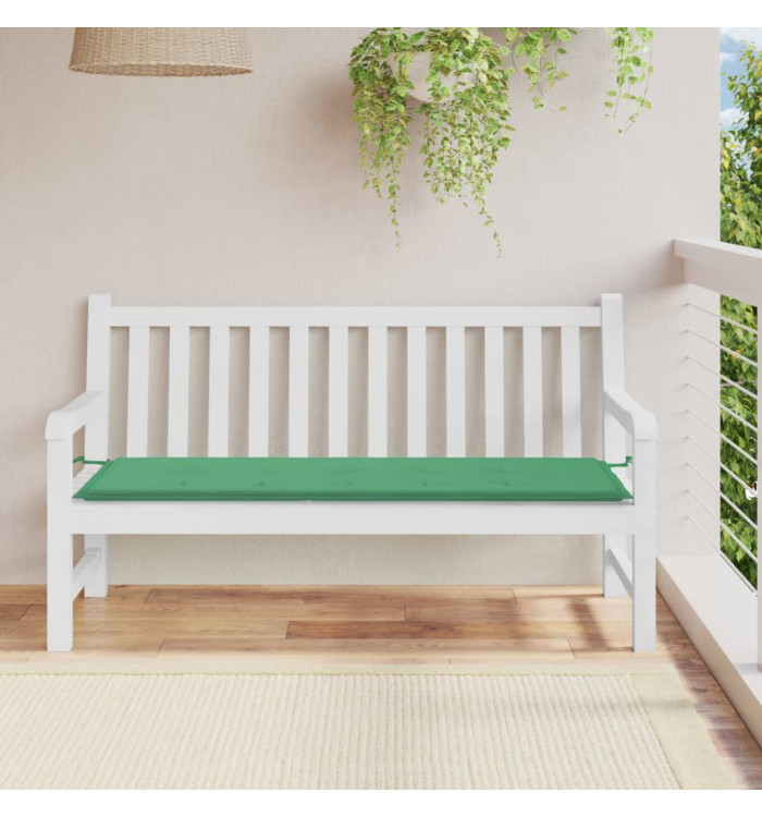 Coussin de banc de jardin vert 150x50x3 cm tissu oxford | Mobilier & Déco