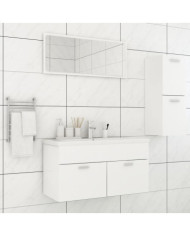 Ensemble de meubles de salle de bain Blanc Bois d'ingénierie | Mobilier & Déco