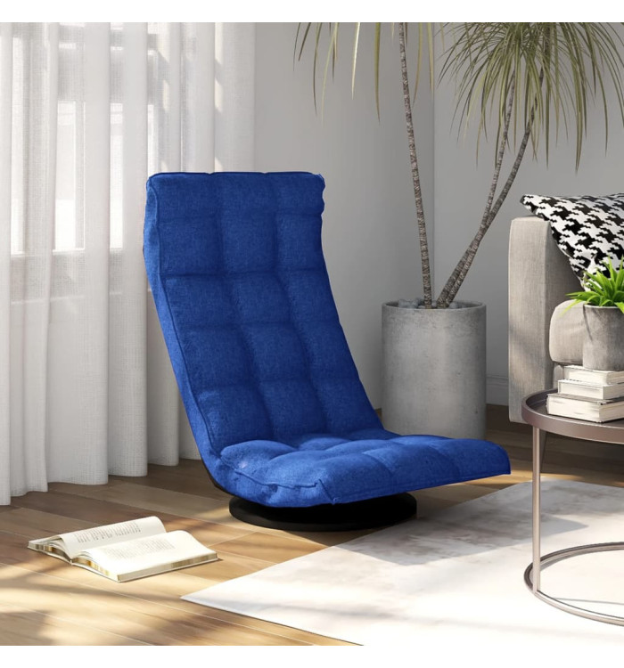 Chaise de sol pivotante Bleu Tissu | Mobilier & Déco