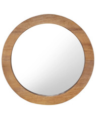 Miroir mural 60 cm Teck Rond | Mobilier & Déco