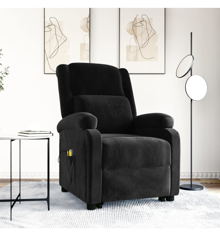 Fauteuil de massage Noir Velours | Mobilier & Déco