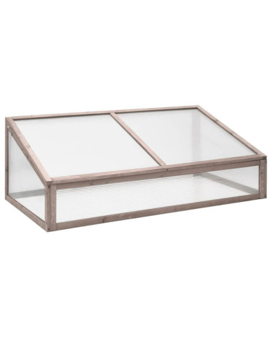 Serre Gris 110x58,5x39 cm Bois de sapin | Mobilier & Déco