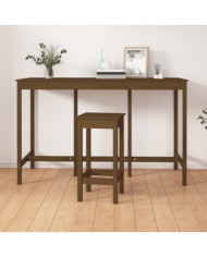 Table de bar Marron miel 180x80x110 cm Bois massif de pin | Mobilier & Déco