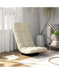 Chaise de sol pivotante Crème Velours | Mobilier & Déco