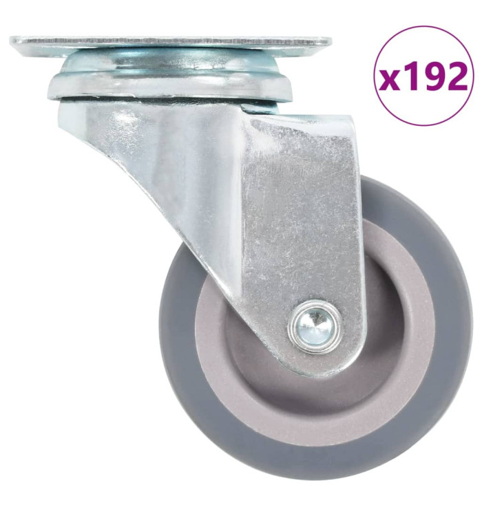 192 pcs Roulettes pivotantes 50 mm | Mobilier & Déco
