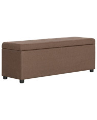 Banc avec compartiment de rangement 116 cm Marron Polyester | Mobilier & Déco