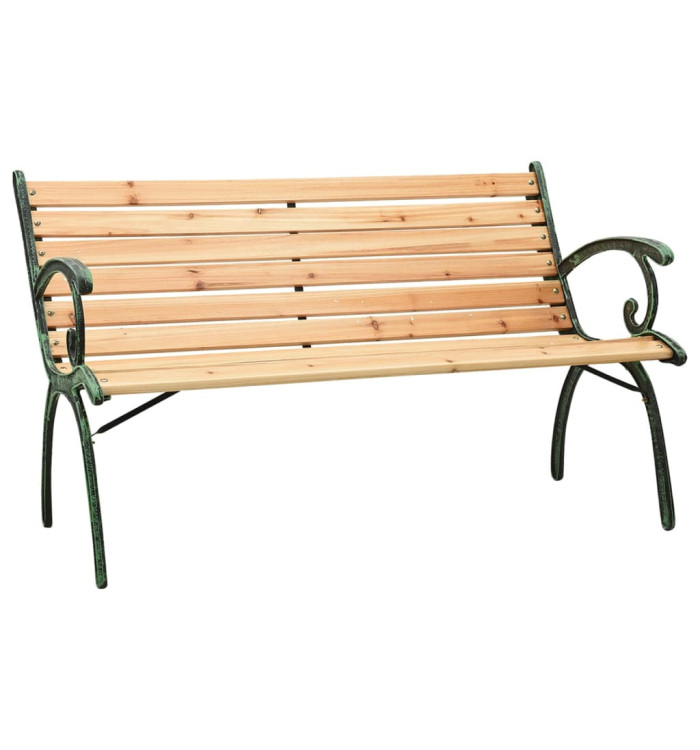 Banc de jardin 116 cm Fonte et bois massif de sapin | Mobilier & Déco