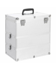 Mallette à maquillage 37x24x40 cm Argenté Aluminium | Mobilier & Déco