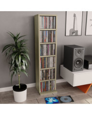 Armoire à CD Chêne sonoma 21x20x88 cm Bois d'ingénierie | Mobilier & Déco